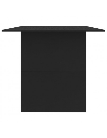 Tavolo da Pranzo Nero 180x90x76 cm in Legno Multistrato