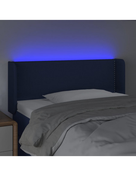 Testiera a LED Blu 103x16x78/88 cm in Tessuto