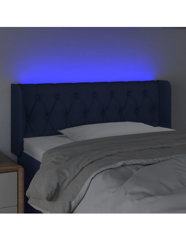 Testiera a LED Blu 103x16x78/88 cm in Tessuto