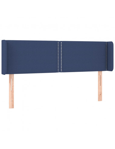 Testiera a LED Blu 147x16x78/88 cm in Tessuto