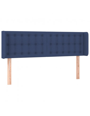 Testiera a LED Blu 147x16x78/88 cm in Tessuto