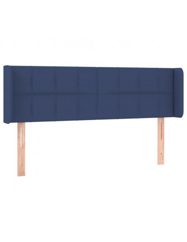 Testiera a LED Blu 147x16x78/88 cm in Tessuto