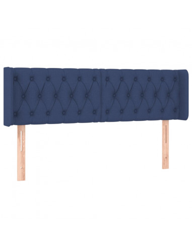 Testiera a LED Blu 163x16x78/88 cm in Tessuto