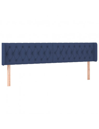 Testiera a LED Blu 203x16x78/88 cm in Tessuto