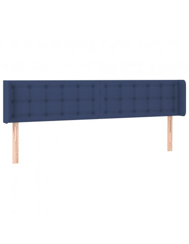 Testiera a LED Blu 203x16x78/88 cm in Tessuto