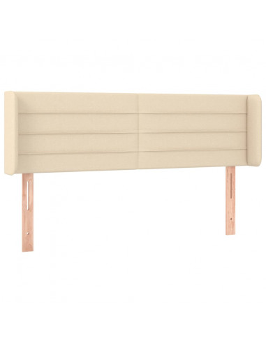 Testiera a LED Crema 147x16x78/88 cm in Tessuto