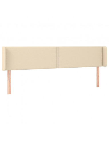 Testiera a LED Crema 183x16x78/88 cm in Tessuto