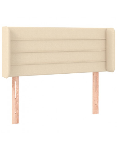 Testiera a LED Crema 83x16x78/88 cm in Tessuto