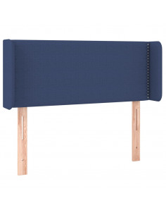 Testiera ad Orecchio Blu 103x16x78/88cm in Tessuto