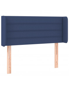 Testiera ad Orecchio Blu 103x16x78/88cm in Tessuto 2