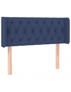 Testiera ad Orecchio Blu 103x16x78/88cm in Tessuto