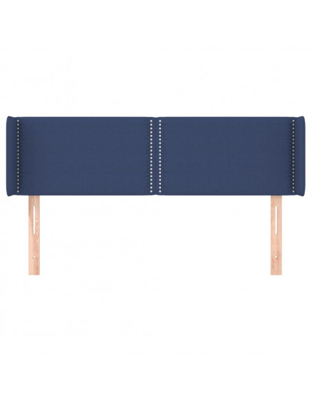 Testiera ad Orecchio Blu 147x16x78/88cm in Tessuto