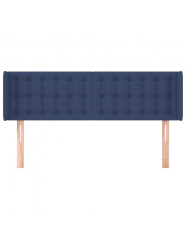 Testiera ad Orecchio Blu 147x16x78/88cm in Tessuto