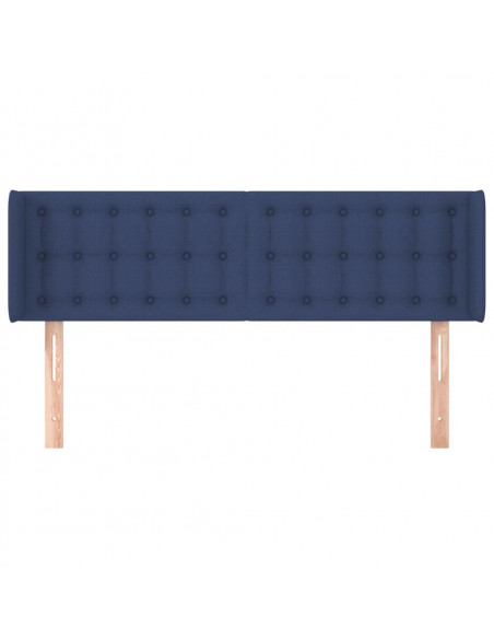 Testiera ad Orecchio Blu 147x16x78/88cm in Tessuto
