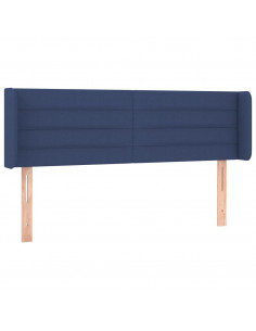 Testiera ad Orecchio Blu 147x16x78/88cm in Tessuto