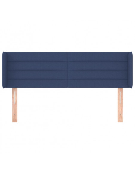 Testiera ad Orecchio Blu 147x16x78/88cm in Tessuto