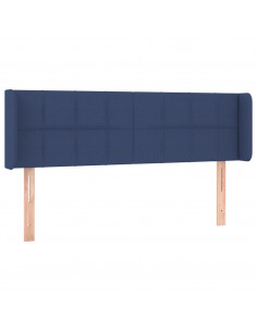 Testiera ad Orecchio Blu 147x16x78/88cm in Tessuto