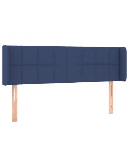 Testiera ad Orecchio Blu 147x16x78/88cm in Tessuto