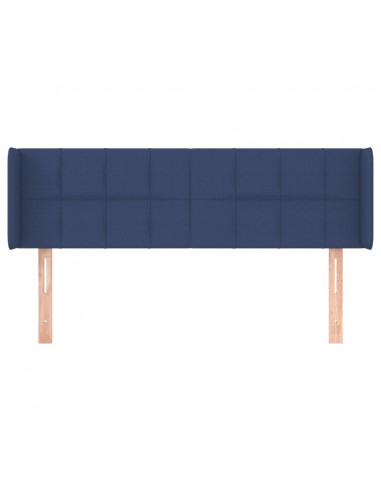 Testiera ad Orecchio Blu 147x16x78/88cm in Tessuto