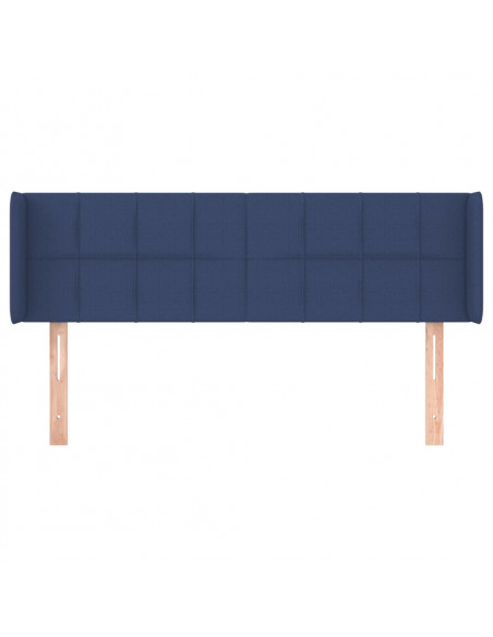 Testiera ad Orecchio Blu 147x16x78/88cm in Tessuto