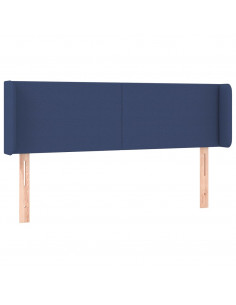 Testiera ad Orecchio Blu 147x16x78/88cm in Tessuto