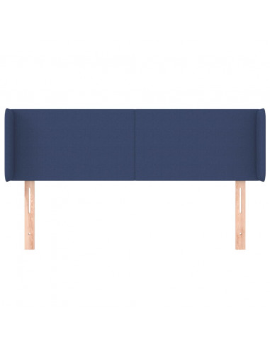 Testiera ad Orecchio Blu 147x16x78/88cm in Tessuto