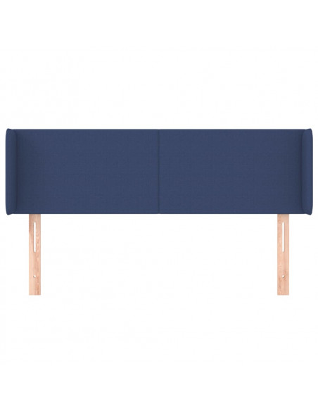 Testiera ad Orecchio Blu 147x16x78/88cm in Tessuto
