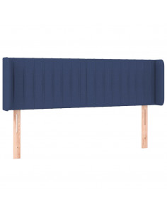 Testiera ad Orecchio Blu 147x16x78/88cm in Tessuto