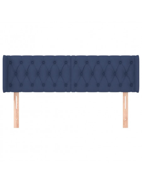 Testiera ad Orecchio Blu 163x16x78/88cm in Tessuto
