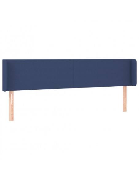 Testiera ad Orecchio Blu 163x16x78/88cm in Tessuto