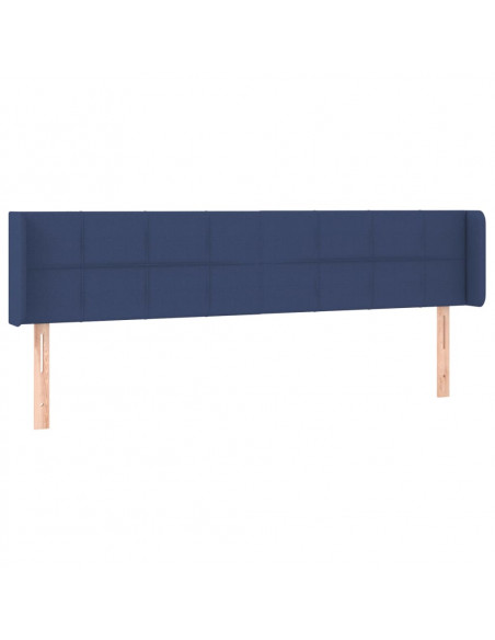 Testiera ad Orecchio Blu 163x16x78/88cm in Tessuto