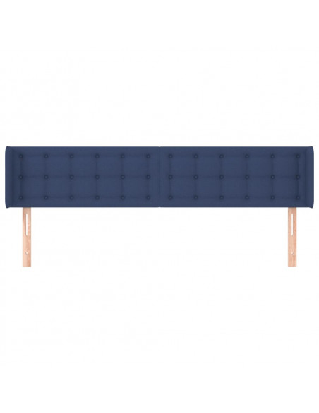 Testiera ad Orecchio Blu 163x16x78/88cm in Tessuto