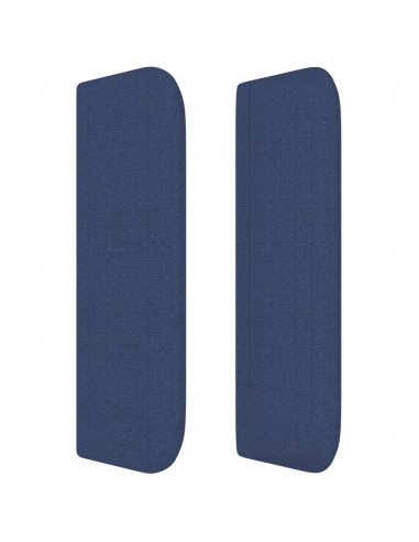 Testiera ad Orecchio Blu 163x16x78/88cm in Tessuto