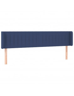 Testiera ad Orecchio Blu 163x16x78/88cm in Tessuto