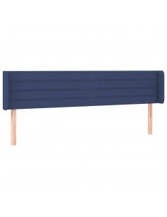 Testiera ad Orecchio Blu 163x16x78/88cm in Tessuto