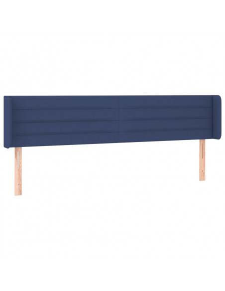 Testiera ad Orecchio Blu 163x16x78/88cm in Tessuto
