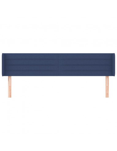 Testiera ad Orecchio Blu 163x16x78/88cm in Tessuto