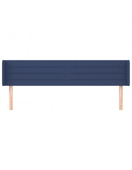 Testiera ad Orecchio Blu 163x16x78/88cm in Tessuto