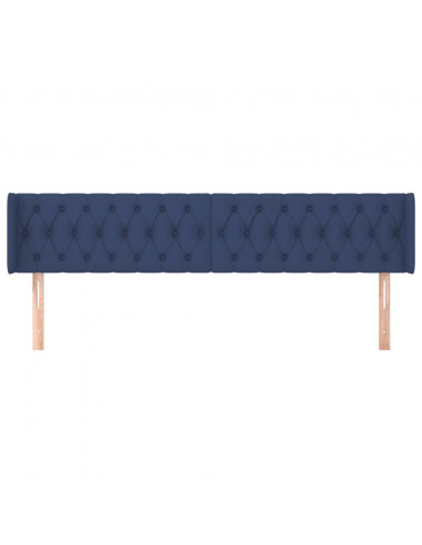 Testiera ad Orecchio Blu 183x16x78/88 cm in Tessuto