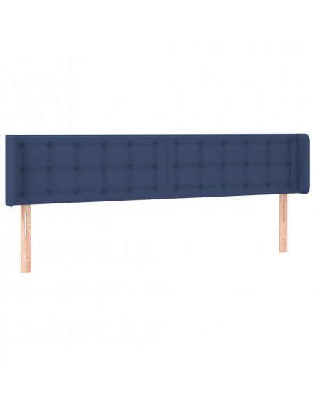 Testiera ad Orecchio Blu 183x16x78/88 cm in Tessuto