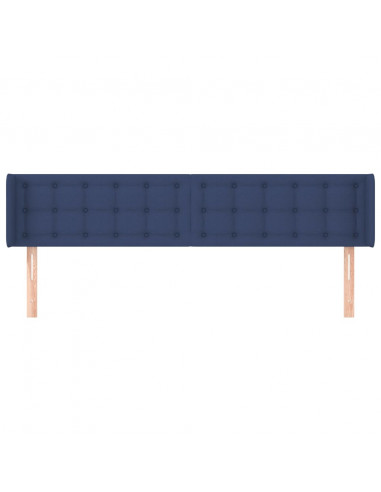 Testiera ad Orecchio Blu 183x16x78/88 cm in Tessuto