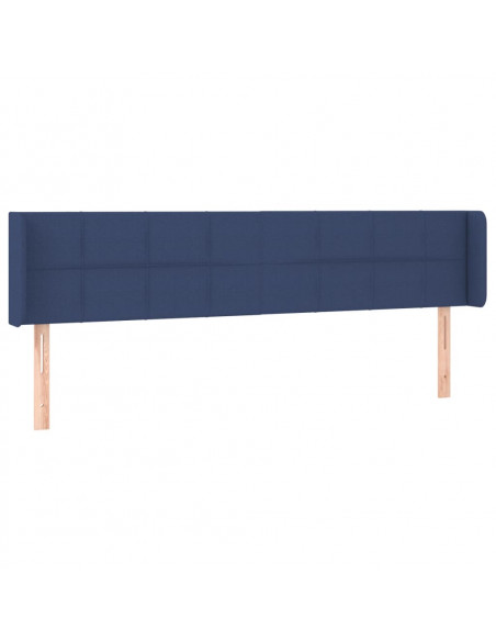 Testiera ad Orecchio Blu 183x16x78/88 cm in Tessuto