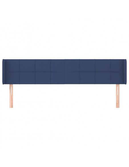 Testiera ad Orecchio Blu 183x16x78/88 cm in Tessuto