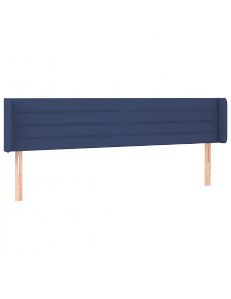 Testiera ad Orecchio Blu 183x16x78/88 cm in Tessuto