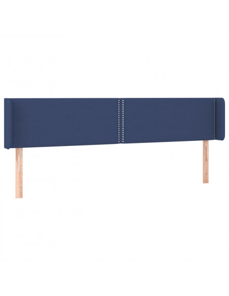 Testiera ad Orecchio Blu 183x16x78/88 cm in Tessuto