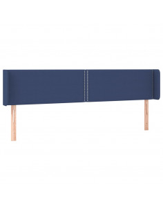 Testiera ad Orecchio Blu 203x16x78/88cm in Tessuto