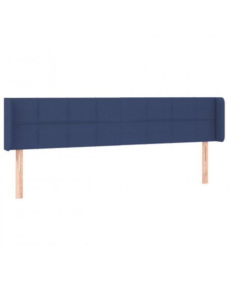 Testiera ad Orecchio Blu 203x16x78/88cm in Tessuto