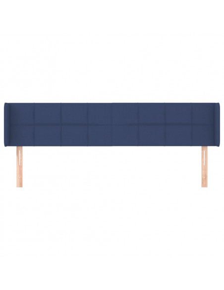Testiera ad Orecchio Blu 203x16x78/88cm in Tessuto