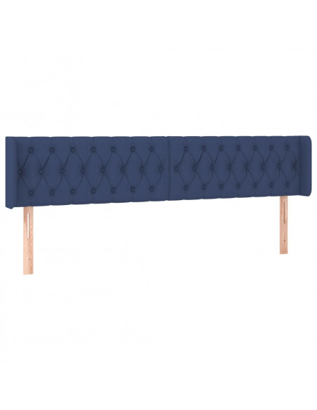 Testiera ad Orecchio Blu 203x16x78/88cm in Tessuto