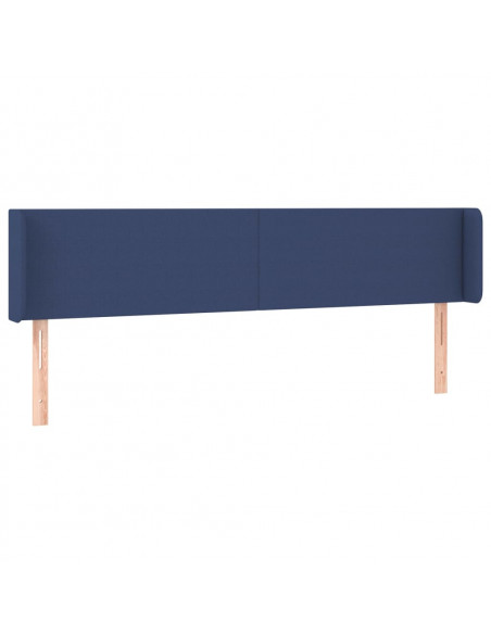 Testiera ad Orecchio Blu 203x16x78/88cm in Tessuto